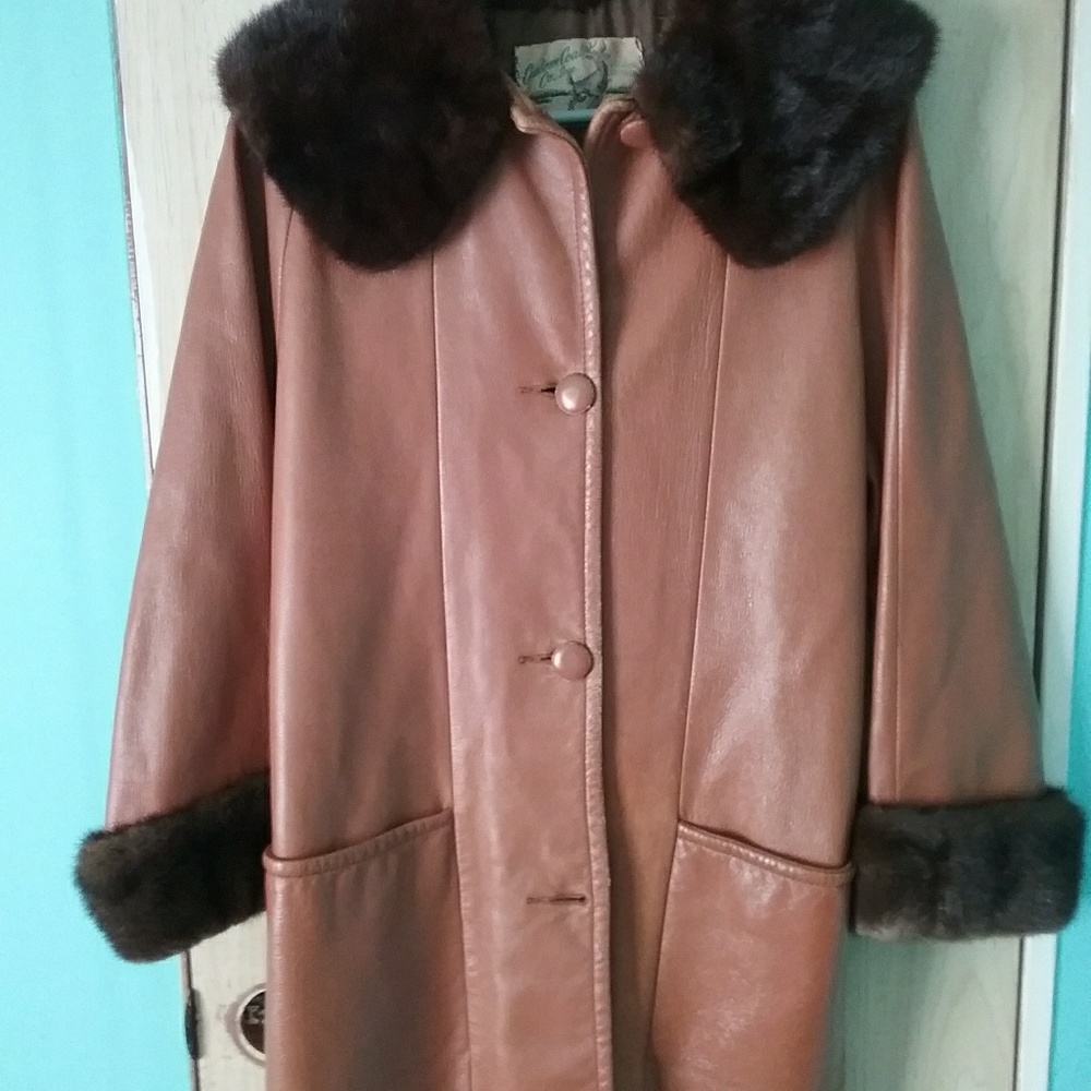Vintage  Deer Skin leather coat